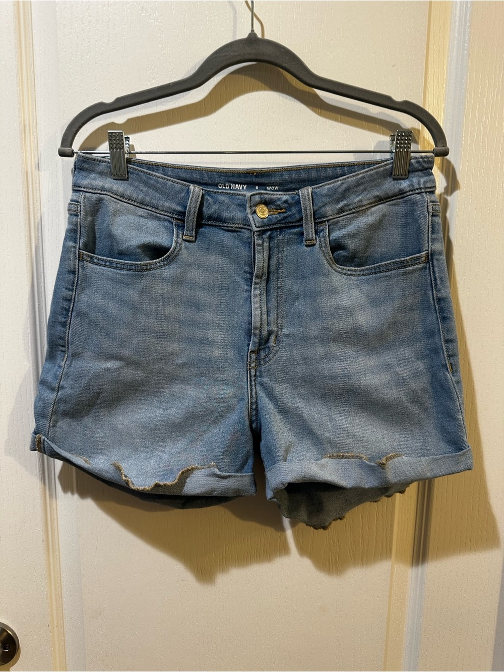 Old Navy Light Blue Rolled-Hem Denim Shorts